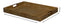 Sarreid Norton Leather Tray Croco Leather Ant Gr