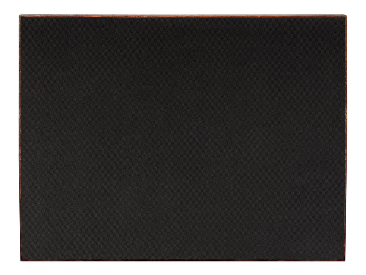 Sarreid Norton Leather Tray  Croco Leather  Tan