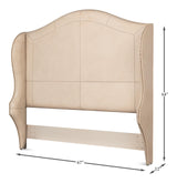 Sarreid Dowry Equestrian Headboard  Queen  Taupe