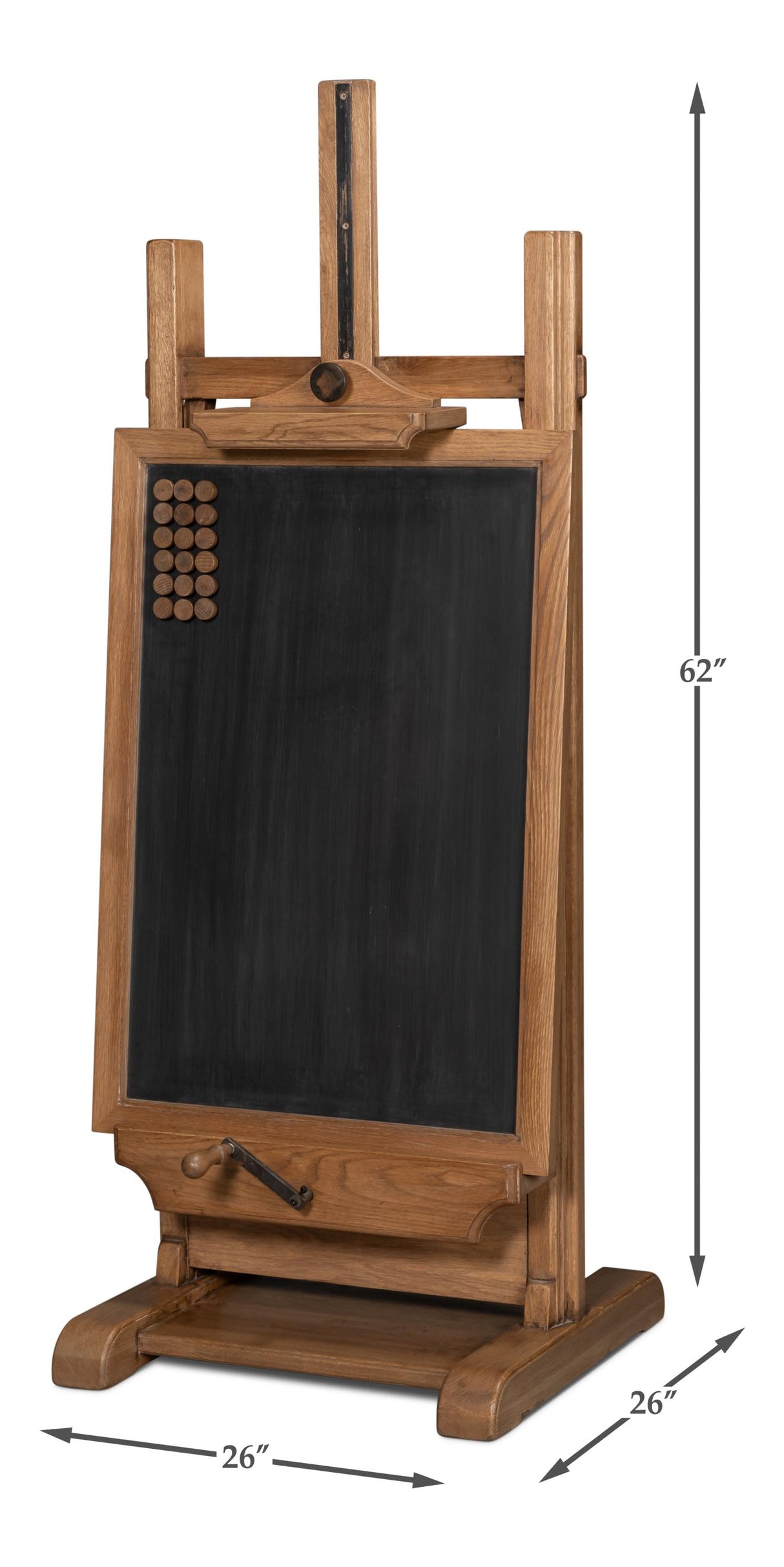 Sarreid Haagen Adjustable Blackboard Easel