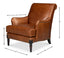 Sarreid Gaston Distilled Leather Chair  Brown