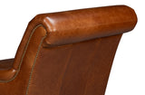 Sarreid Gaston Distilled Leather Chair  Brown