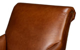 Sarreid Gaston Distilled Leather Chair  Brown