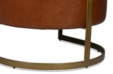 Sarreid Finn Leather Club Chair  Havana Brown