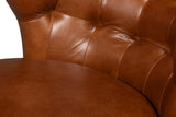 Sarreid Diddy Leather Chair  Havana Brown