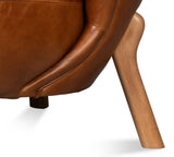Sarreid Diddy Leather Chair  Havana Brown
