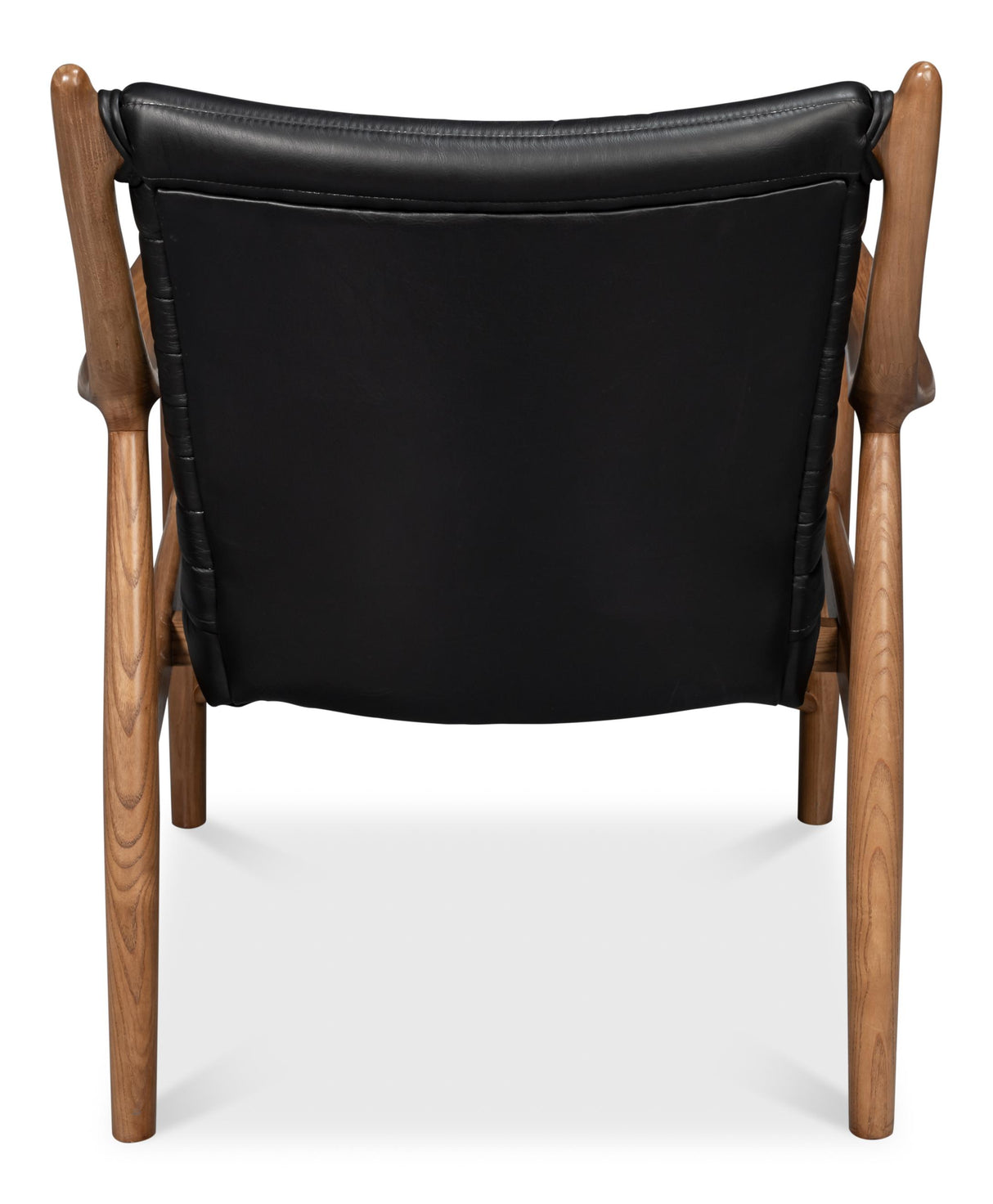 Sarreid Singletary Leather Chair  Onyx Black