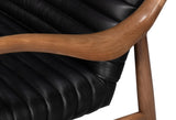 Sarreid Singletary Leather Chair  Onyx Black