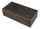 Sarreid Gatsburg  Shagreen Box  Ant.Grey S/2