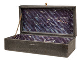 Sarreid Gatsburg  Shagreen Box  Ant.Grey S/2