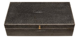 Sarreid Gatsburg  Shagreen Box  Ant.Grey S/2