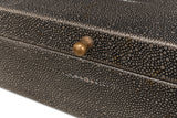 Sarreid Gatsburg  Shagreen Box  Ant.Grey S/2