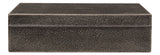 Sarreid Gatsburg  Shagreen Box  Ant.Grey S/2