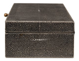 Sarreid Gatsburg  Shagreen Box  Ant.Grey S/2