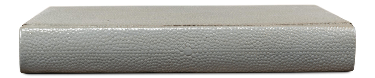 Sarreid Shagreen Books  Set Of 12  Storm Grey