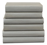 Sarreid Shagreen Books  Set Of 12  Storm Grey