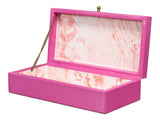 Sarreid Gatsburg Shagreen Box  Pink  Set Of 2