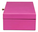 Sarreid Gatsburg Shagreen Box  Pink  Set Of 2