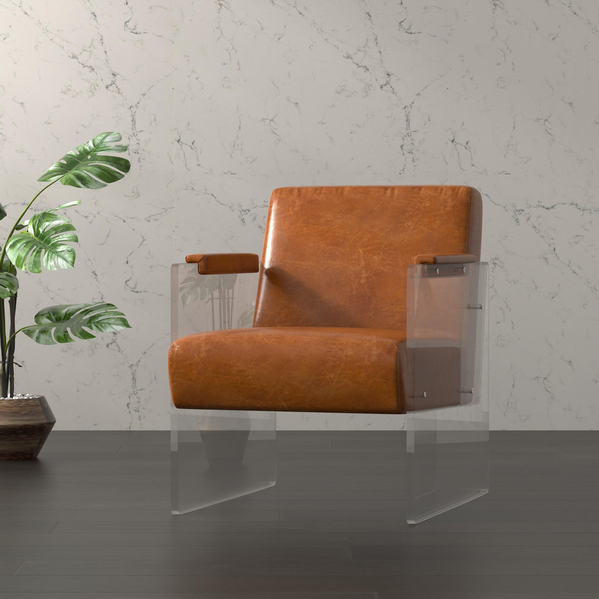 Sarreid Holloway Armchair  Cuba Brown