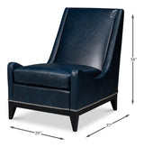 Sarreid Brandy Accent Chair  Chateau Blue