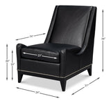 Sarreid Brandy Accent Chair  Onyx Black