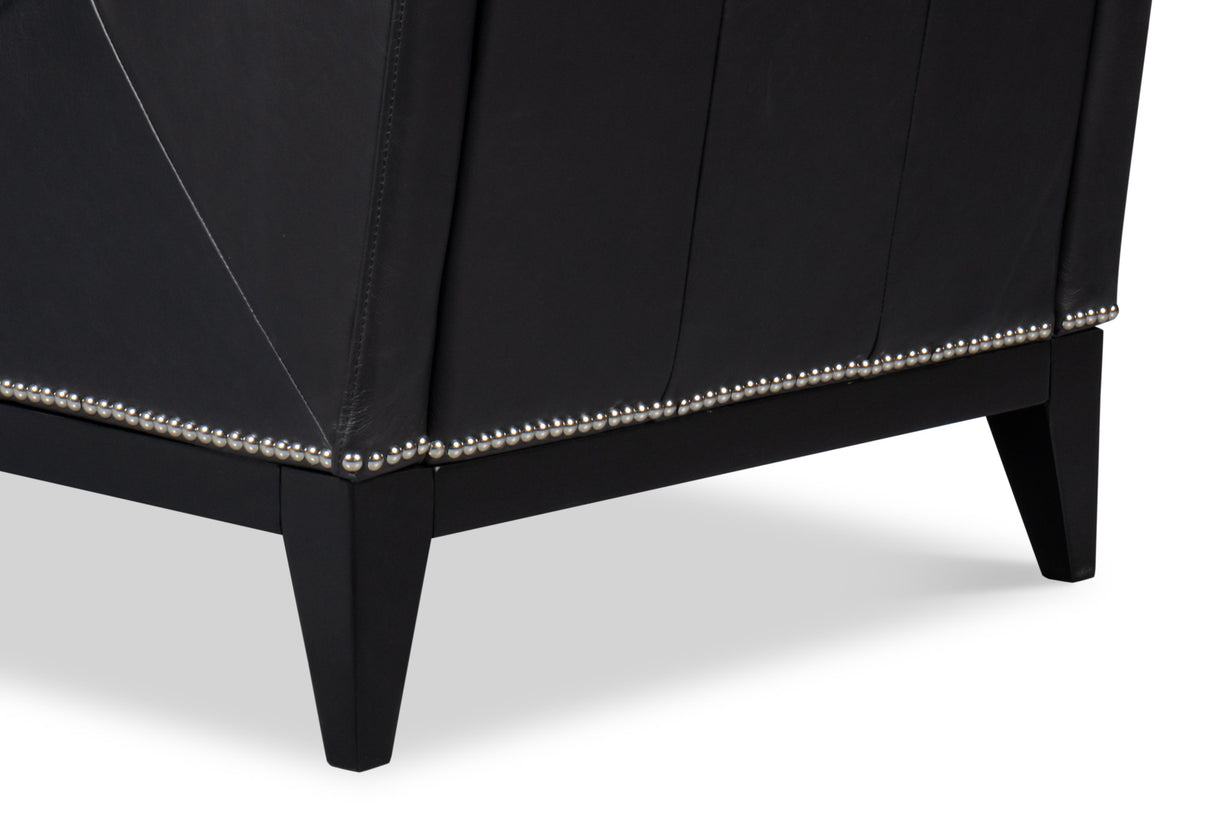 Sarreid Brandy Accent Chair  Onyx Black