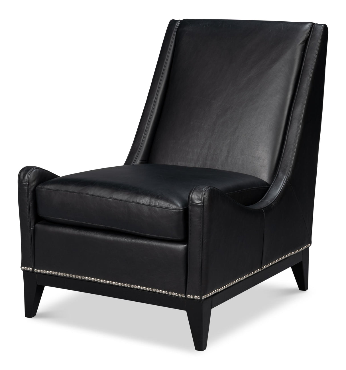Sarreid Brandy Accent Chair  Onyx Black