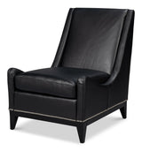 Sarreid Brandy Accent Chair  Onyx Black
