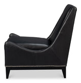 Sarreid Brandy Accent Chair  Onyx Black