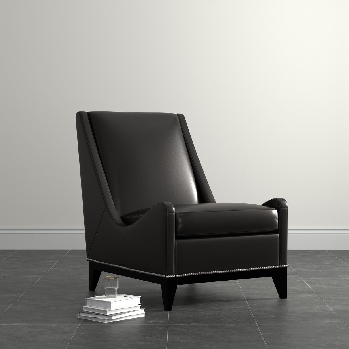 Sarreid Brandy Accent Chair  Onyx Black