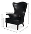 Sarreid Drake Distilled Leather Chair  Black