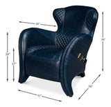 Sarreid Hera Arm Chair  Chateau Blue