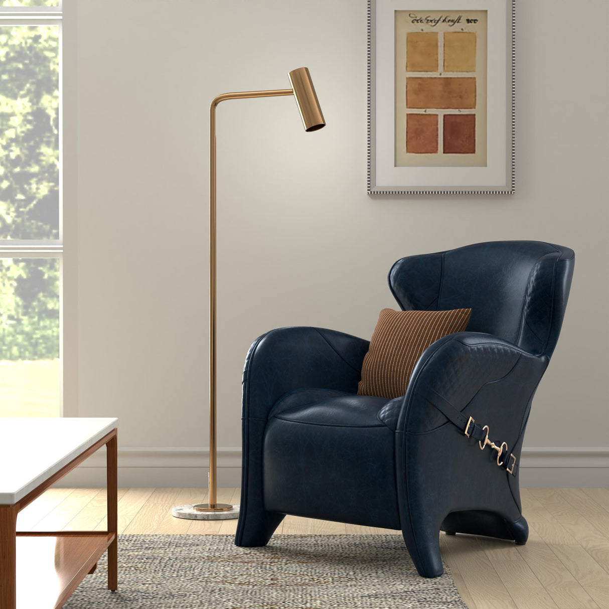 Sarreid Hera Arm Chair  Chateau Blue