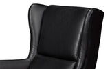Sarreid Elite Wing Lounge Chair  Onyx Black