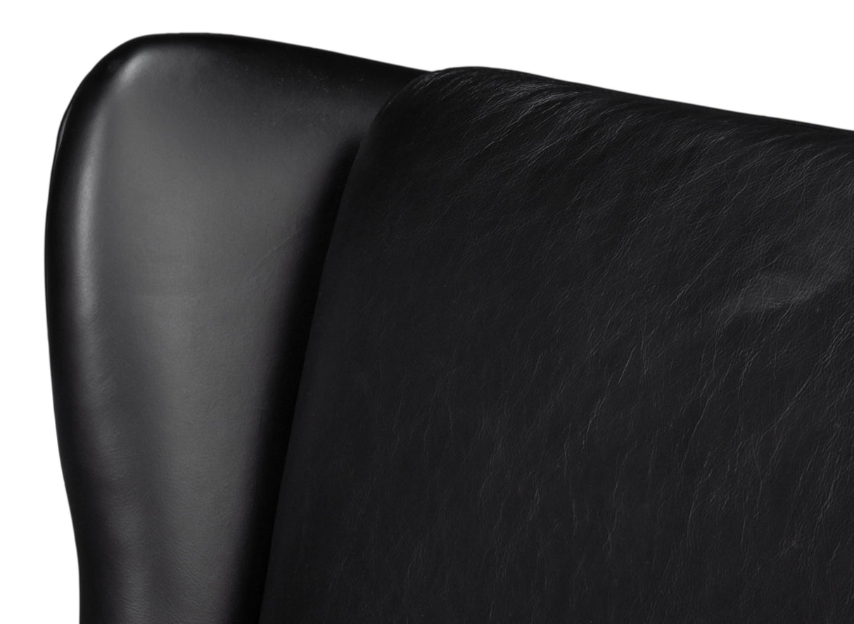 Sarreid Elite Wing Lounge Chair  Onyx Black