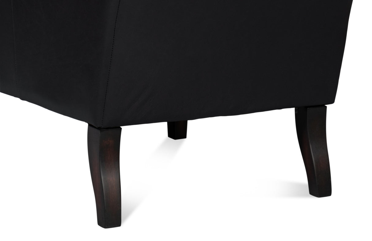 Sarreid Elite Wing Lounge Chair  Onyx Black