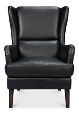 Sarreid Elite Wing Lounge Chair  Onyx Black