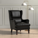 Sarreid Elite Wing Lounge Chair  Onyx Black