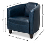 Sarreid Mandy Arm Chair  Chateau Blue