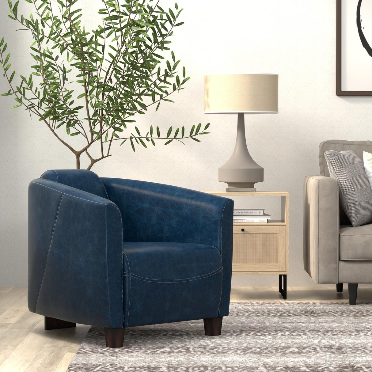 Sarreid Mandy Arm Chair  Chateau Blue