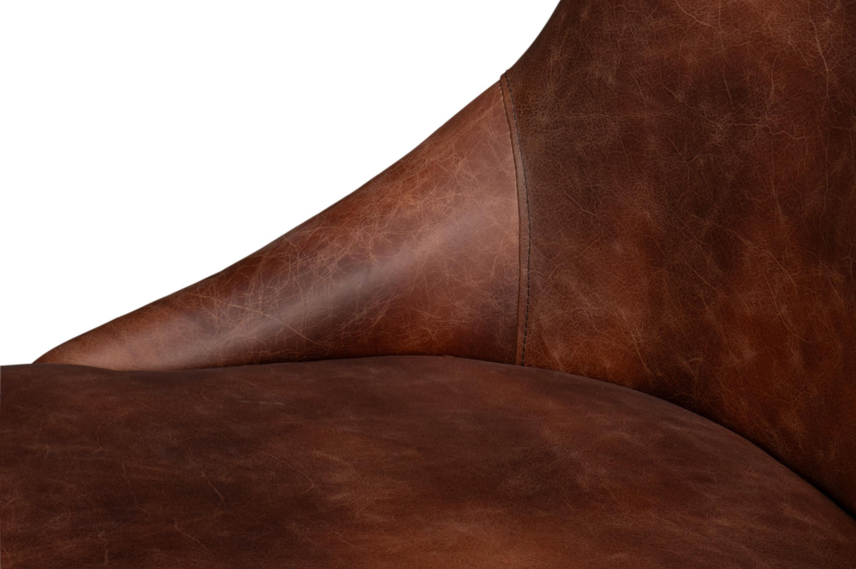 Sarreid Gayle Distilled Leather Chair