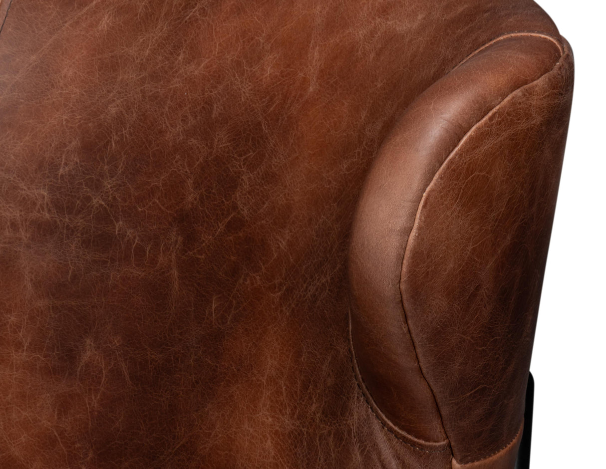 Sarreid Gayle Distilled Leather Chair