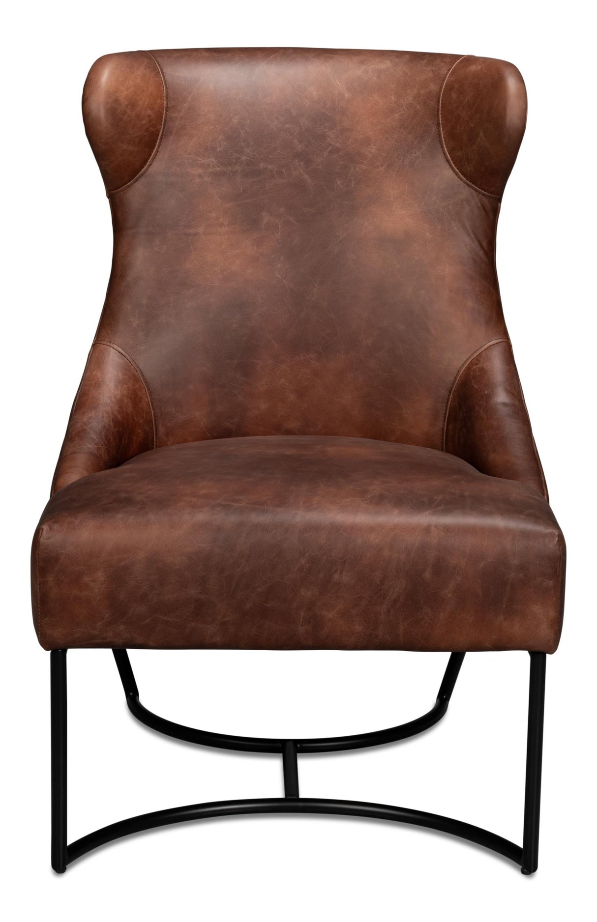 Sarreid Gayle Distilled Leather Chair