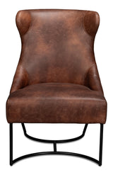 Sarreid Gayle Distilled Leather Chair