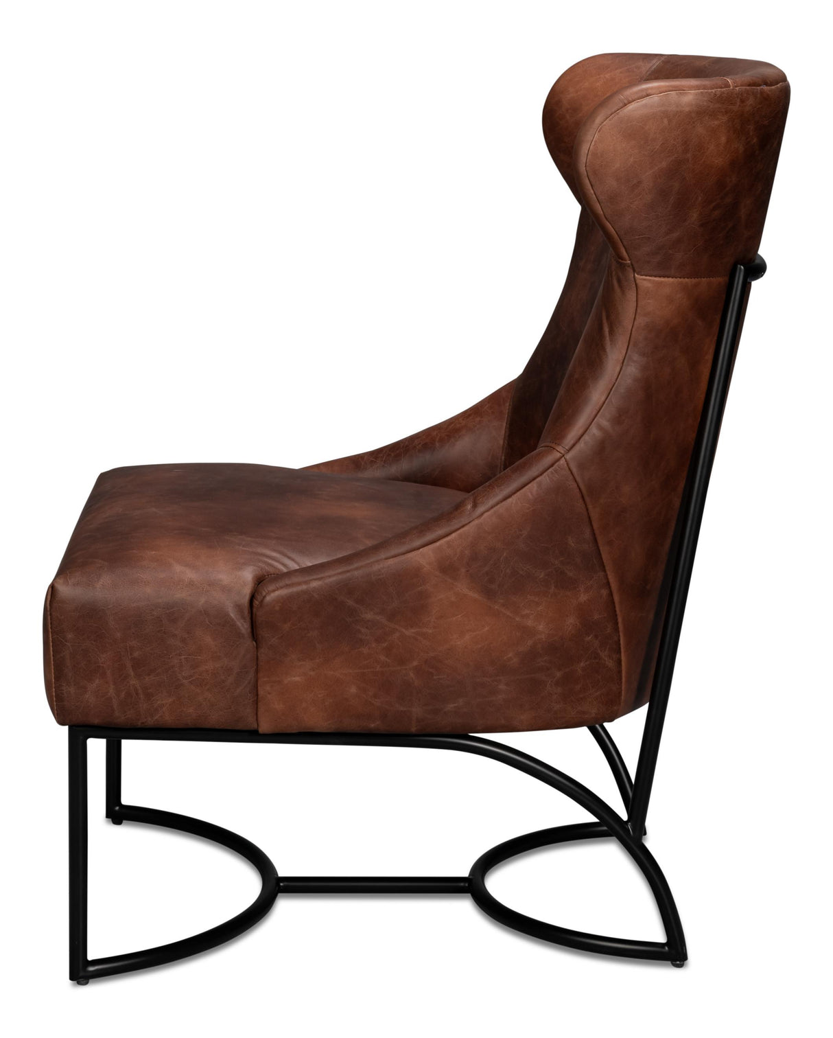 Sarreid Gayle Distilled Leather Chair