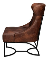 Sarreid Gayle Distilled Leather Chair