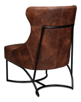 Sarreid Gayle Distilled Leather Chair