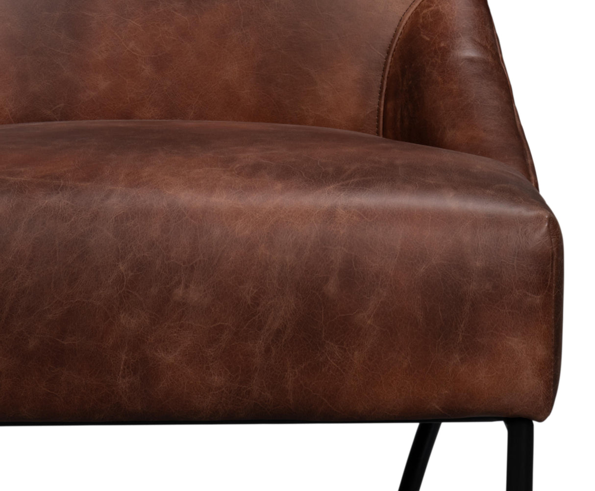 Sarreid Gayle Distilled Leather Chair