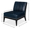 Sarreid Agave Slipper Chair Distilled Lthr  Blue