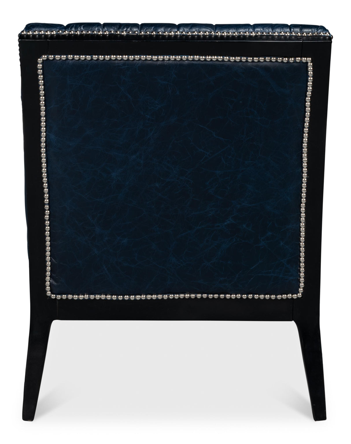 Sarreid Agave Slipper Chair Distilled Lthr  Blue
